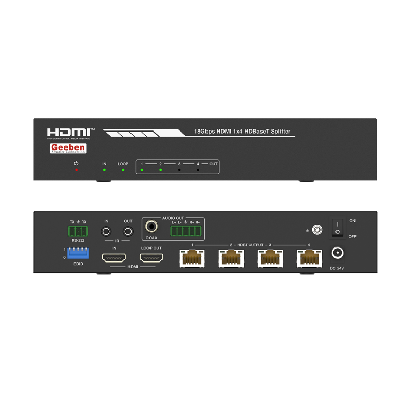 HDMI分配器 4K60 1x4 HDBaseT
